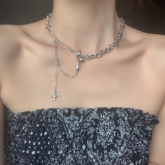 Water Drop Awn Star Clavicle Chain