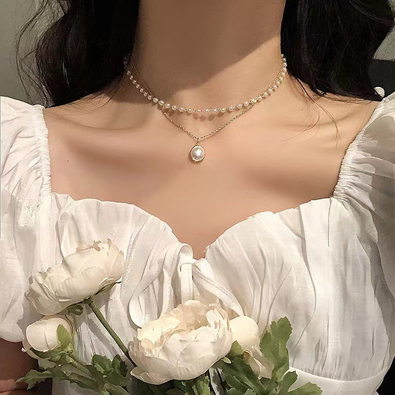 Light Luxury Pearl Love Necklaces