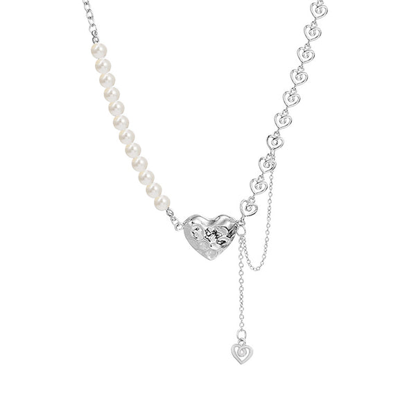 Love Pendant Clavicle Chain Pearl Necklace