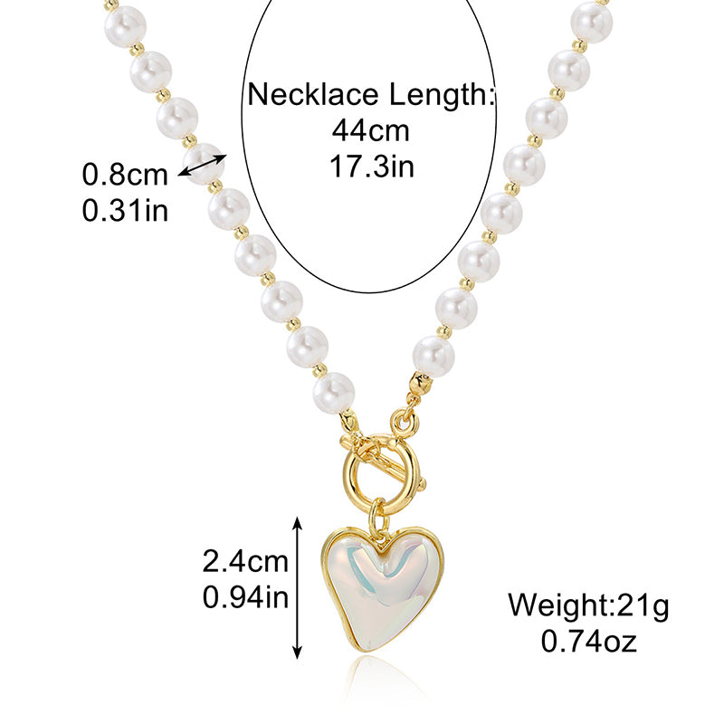 Heart Baroque Pearl Necklace