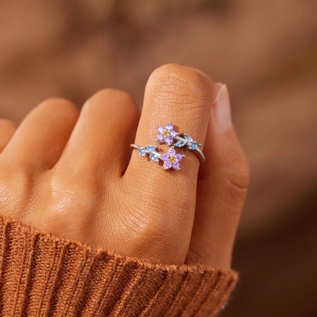 Purple Flower Ring