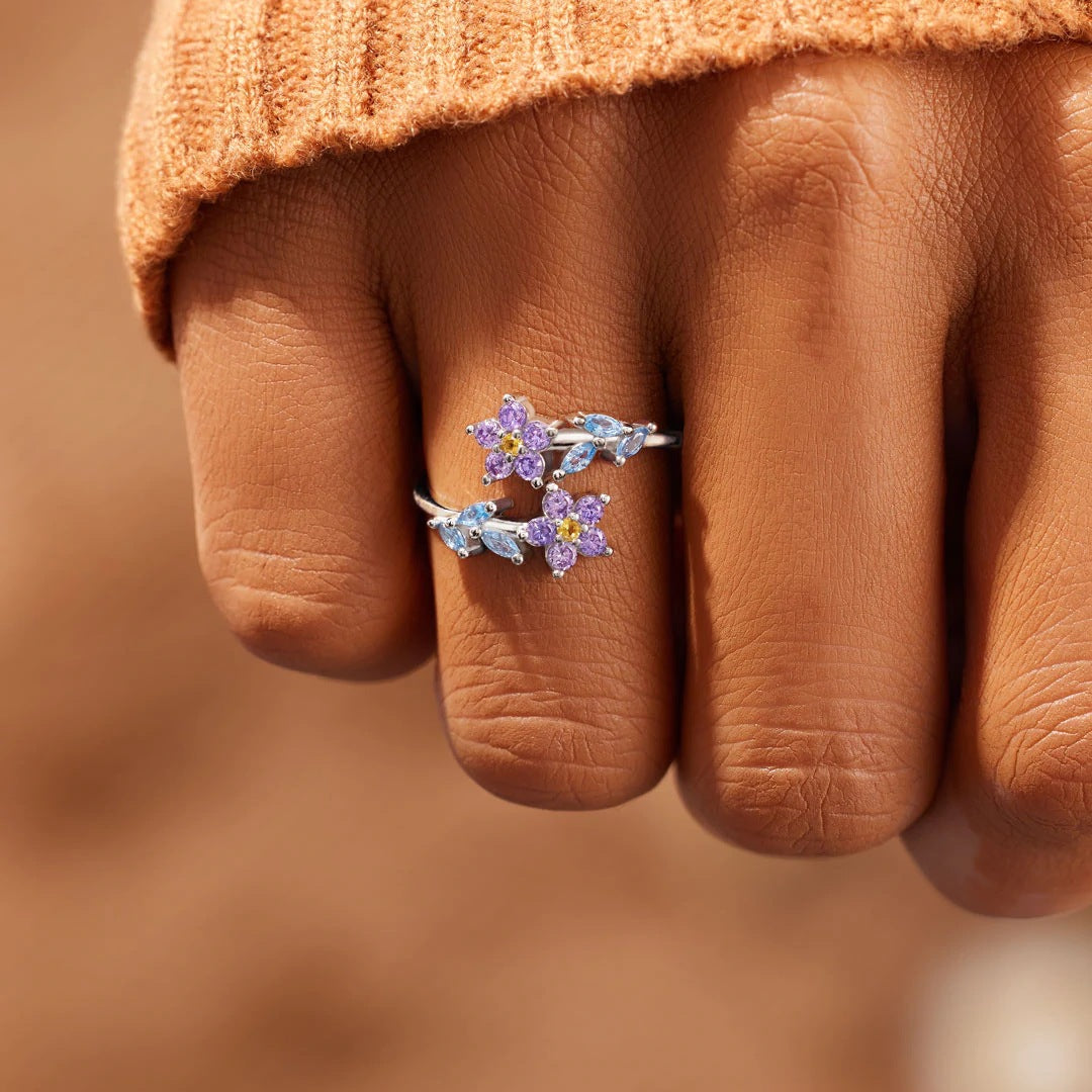 Purple Flower Ring