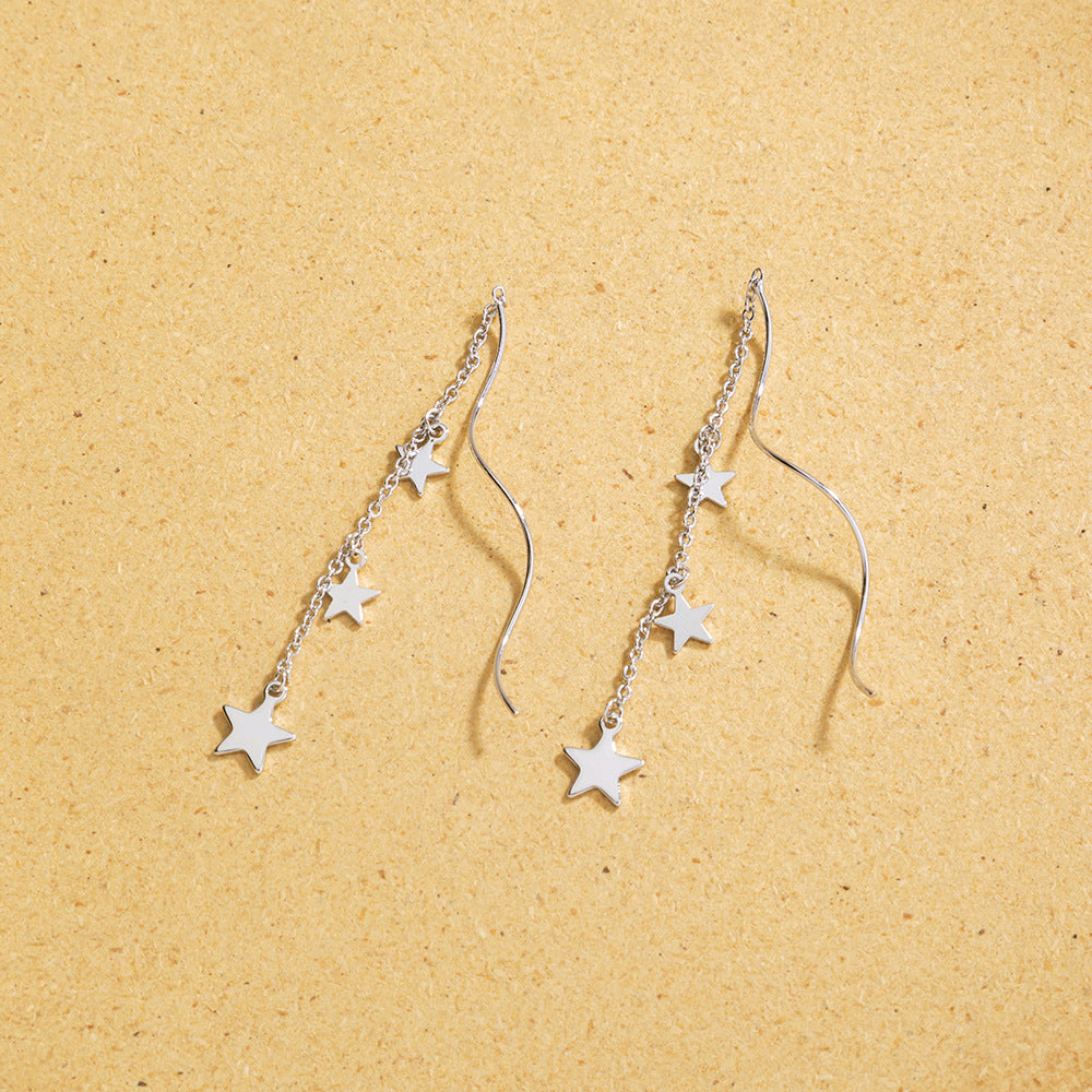 Tassel Wavy Star Earrings